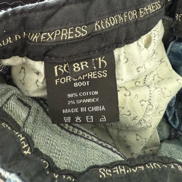 ReRock for Express Low rise Bootcut Jeans 8R - Picture 11 of 11